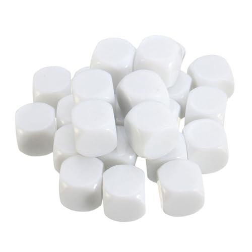 Hohopeti 30 Stück Teiliges Weiße Blanko Würfel aus Stabilem Acryl Glänzende Seiten Sechseitige Würfel für DIY Lustige Spiele und Kreative Gestaltung Hohopeti 30 Stück Teiliges Weiße Blanko Würfel aus Stabilem Acryl Glänzende Seiten Sechseitige Würfel für DIY Lustige Spiele und Kreative Gestaltung von Hohopeti