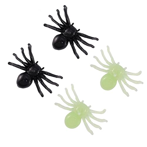 Hohopeti 300St Halloween gefälschte Spinne realistische Plastikspinnen Schwarze Spinne Hunde Halloween Dekoration Halloween-Dekoration Spielzeug leuchtende Spinnen Halloween-Spinne scheinen von Hohopeti