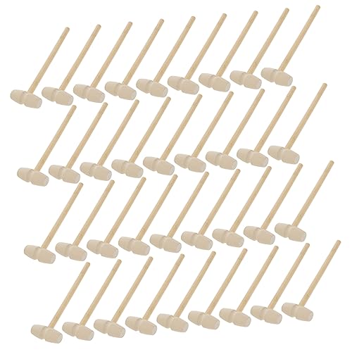 Hohopeti 36 Stück Mini Holzhammer für Teiliges Mallet Hammer für Interaktive Spiele und Entwicklung von Hand Augen Koordination Sicher Scharfe Kanten von Hohopeti