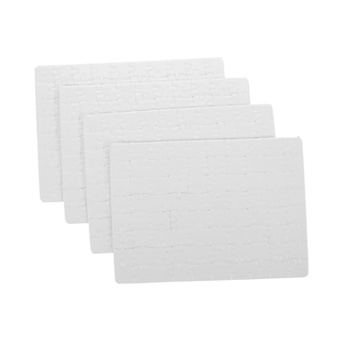 Hohopeti 4 Blätter Teiliges DIY Puzzleset Weißes Blanko Puzzle aus Papier für Sublimationsdruck Kreatives Basteln und Persönliche Kunstprojekte Sicher und Stabil von Hohopeti