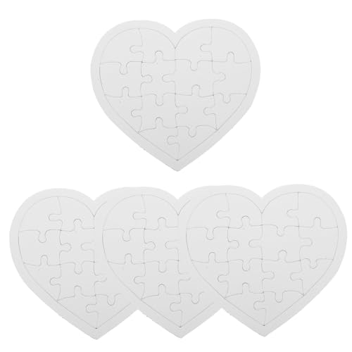 Hohopeti Leeres Puzzle Für Jungen Und Mädchen 4 Blätter Graffiti-Puzzle Bastelmaterial Für Familienspaß von Hohopeti