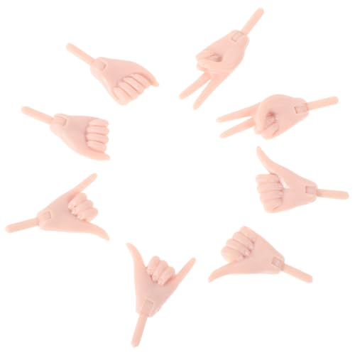 Hohopeti 4 Paare Miniatur Puppenhände Ersatzteile für Puppen DIY Handmodell Vielfältige Handformen Präzise Verarbeitung Kompatibel mit Meisten Puppen Kreative Bastelsets von Hohopeti
