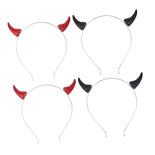 Hohopeti 4 STÜCKE Teiliges Halloween Teufelshörner Haarreif Einzigartige Cosplay Haaraccessoires für Geburtstagsfeiern und Halloween Partys Vielseitig und Tragbar Hohopeti 4 STÜCKE Teiliges Halloween Teufelshörner Haarreif Einzigartige Cosplay Haaraccessoires für Geburtstagsfeiern und Halloween Partys Vielseitig und Tragbar von Hohopeti