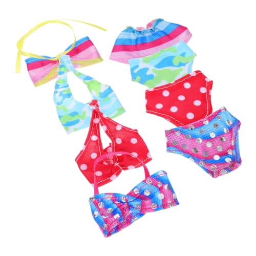 Hohopeti 4 Sätze Puppenkleidung Badeanzug Bikini Sommer Strandkleidung für Puppen Flexible Passform Geeignet für Urlaub und Fotografie Hohopeti 4 Sätze Puppenkleidung Badeanzug Bikini Sommer Strandkleidung für Puppen Flexible Passform Geeignet für Urlaub und Fotografie von Hohopeti