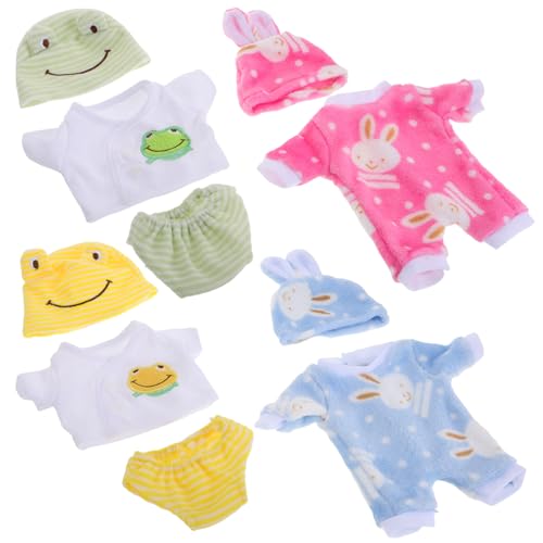 Hohopeti 4 Sätze Reborn Doll Strampler Puppenkleidung Realistische Babypuppen Outfits Weicher Plüsch Tiermotiv Romper Passend für Amerikanische Puppen Hohopeti 4 Sätze Reborn Doll Strampler Puppenkleidung Realistische Babypuppen Outfits Weicher Plüsch Tiermotiv Romper Passend für Amerikanische Puppen von Hohopeti