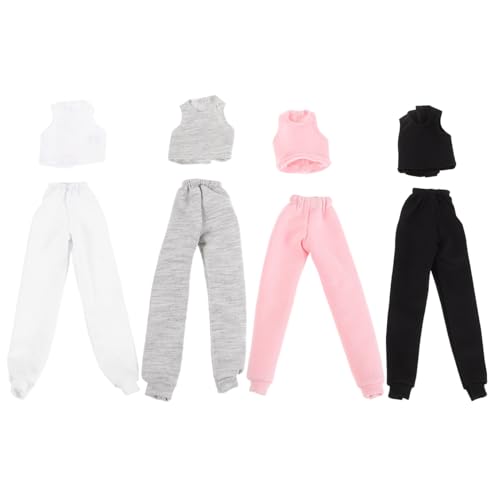 Hohopeti 4 Sätze Teiliges Puppenkleidungs Set Sommer Sportliche Weste und Hose in Outfit für Puppen Einfaches Anziehen für Kreatives Rollenspiel und Fantasievolles von Hohopeti