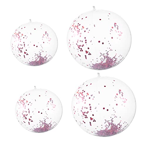 Hohopeti 4 Stück Aufblasbarer Strandball mit Bunten Glitzerpapier Füllungen für Strand und Spaß für Drinnen und Draußen Hohopeti 4 Stück Aufblasbarer Strandball mit Bunten Glitzerpapier Füllungen für Strand und Spaß für Drinnen und Draußen von Hohopeti