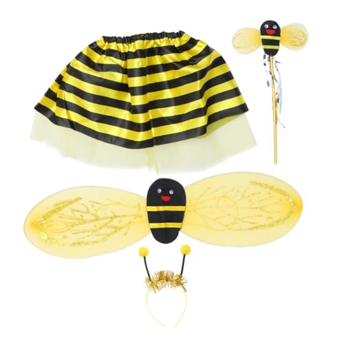 Hohopeti 4 Stück Bienenkostüm Set mit Flügeln Haarreif Tüllrock und Gold silber Zauberstab Leicht und Bequem für Karneval Geburtstag Rollenspiel und Bühnenauftritte Zufällige Farbe Hohopeti 4 Stück Bienenkostüm Set mit Flügeln Haarreif Tüllrock und Gold silber Zauberstab Leicht und Bequem für Karneval Geburtstag Rollenspiel und Bühnenauftritte Zufällige Farbe von Hohopeti