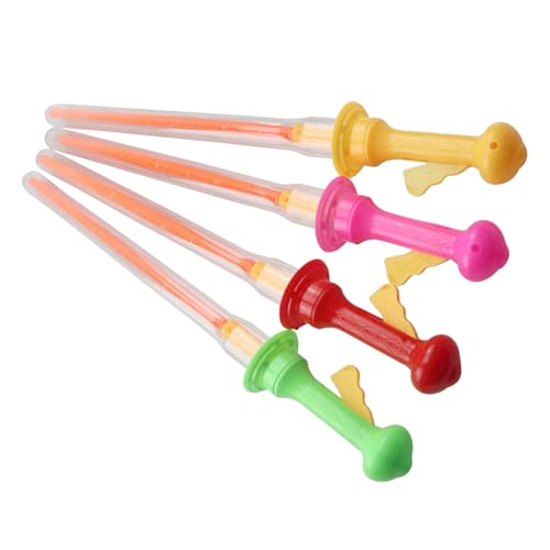 Hohopeti 4 Stück Bubble Sticks für Große Seifenblasenstäbe ohne Flüssigkeit Bunte Outdoor Spielzeuge zum Geburtstag Partyspaß und Karneval Sichere Materialien Zufällige von Hohopeti