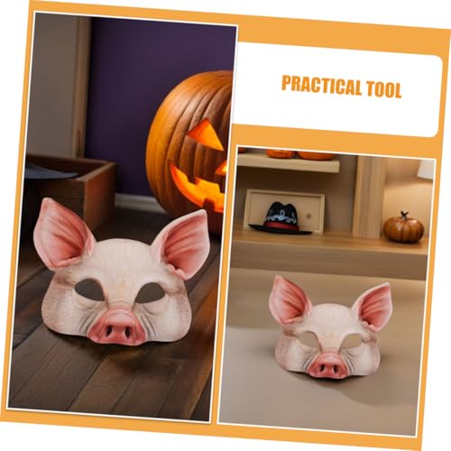 Hohopeti 4 Stück Halbe Schweinemasken aus Leichtem EVA Atmungsaktiv für Halloween Kostüm Cosplay Karneval Maskerade Party und Festival Tierisches Verkleidungszubehör für Erwachsene Hohopeti 4 Stück Halbe Schweinemasken aus Leichtem EVA Atmungsaktiv für Halloween Kostüm Cosplay Karneval Maskerade Party und Festival Tierisches Verkleidungszubehör für Erwachsene von Hohopeti