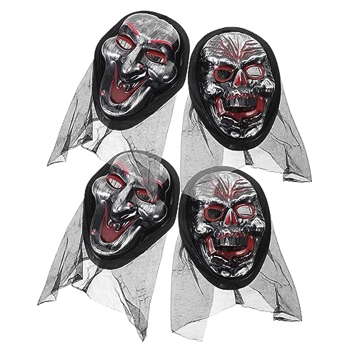 Hohopeti 4-teiliges Set mit Halloween-Horror-Masken gruseliger -Gesichtsschutz für Erwachsene gruselige Maskenkostüme Maskenmasken für Halloween-Partys Kunststoff Hohopeti 4-teiliges Set mit Halloween-Horror-Masken gruseliger -Gesichtsschutz für Erwachsene gruselige Maskenkostüme Maskenmasken für Halloween-Partys Kunststoff von Hohopeti