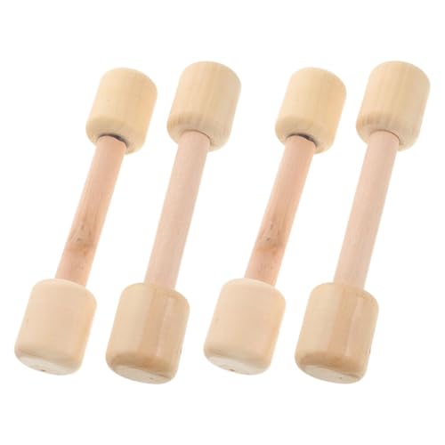 Hohopeti 4 Stück Holzspielzeug Hanteln für Kleinkinder Kindersichere Handliche Gymnastik hanteln zur Motorikförderung Robustes Ungiftiges Holz Workout Equipment für Ab Jahren Hohopeti 4 Stück Holzspielzeug Hanteln für Kleinkinder Kindersichere Handliche Gymnastik hanteln zur Motorikförderung Robustes Ungiftiges Holz Workout Equipment für Ab Jahren von Hohopeti