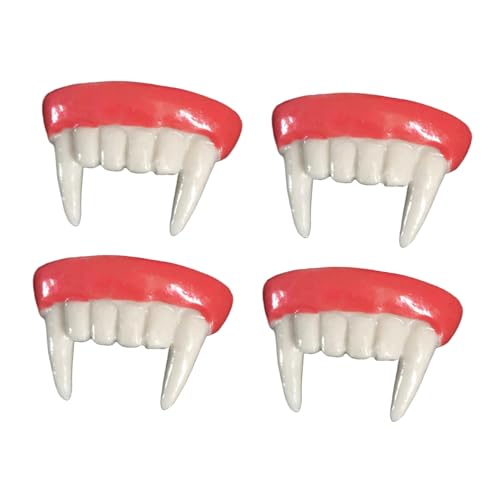 Hohopeti 4 Stück Horror Gebiss Falsche Vampirzähne Cosplay Zähne Requisiten Trick Or Treat Vampirzähne Halloween Zähne Für Erwachsene Hohopeti 4 Stück Horror Gebiss Falsche Vampirzähne Cosplay Zähne Requisiten Trick Or Treat Vampirzähne Halloween Zähne Für Erwachsene von Hohopeti