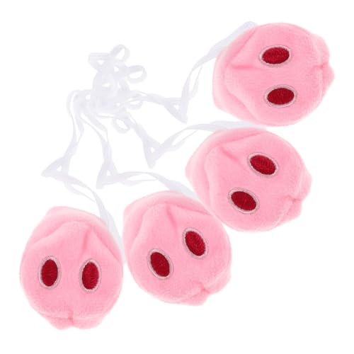 Hohopeti 4 Stück Lustige Schweinenasen Kostüm Accessoires aus Weichem Hautfreundlichem Material für Karneval Fasching Cosplay und Gruppenevents Auffälliges Party Deko Highlight von Hohopeti