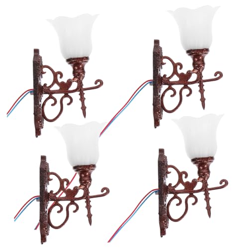 Hohopeti 4 Stück Miniatur Modellbau Antik Bronze Warmes Licht Dekoratives Zubehör für Mikroszenarien Hohopeti 4 Stück Miniatur Modellbau Antik Bronze Warmes Licht Dekoratives Zubehör für Mikroszenarien von Hohopeti
