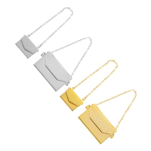 Hohopeti 4 Stück Puppenhaus Miniatur Handtaschen aus Metall Realistische Kleine Taschen in Silber und Gold Detailreiche Puppenzubehör für Kreative Spiel Dekorationsideen Hohopeti 4 Stück Puppenhaus Miniatur Handtaschen aus Metall Realistische Kleine Taschen in Silber und Gold Detailreiche Puppenzubehör für Kreative Spiel Dekorationsideen von Hohopeti