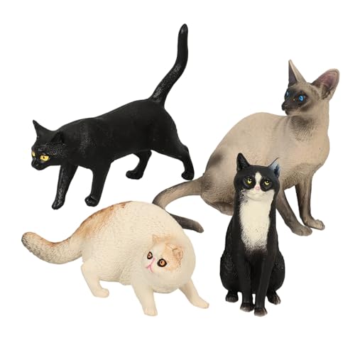 Hohopeti 4 Stück Realistische Katzenfigur Detailgetreue Simulation Katzen Modellspielzeug Dekorative Tierornamente für Schreibtisch Zimmer Garten Pädagogisches Katzen Deko Hohopeti 4 Stück Realistische Katzenfigur Detailgetreue Simulation Katzen Modellspielzeug Dekorative Tierornamente für Schreibtisch Zimmer Garten Pädagogisches Katzen Deko von Hohopeti