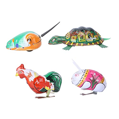 Hohopeti 4 Stück Teiliges Blech Tier Aufziehspielzeug aus Klassische Mechanische Wind Up Figuren Energiesparend Fördert Feinmotorik und Kindliche Fantasie für Eltern Junge Mädchen Spiele Hohopeti 4 Stück Teiliges Blech Tier Aufziehspielzeug aus Klassische Mechanische Wind Up Figuren Energiesparend Fördert Feinmotorik und Kindliche Fantasie für Eltern Junge Mädchen Spiele von Hohopeti