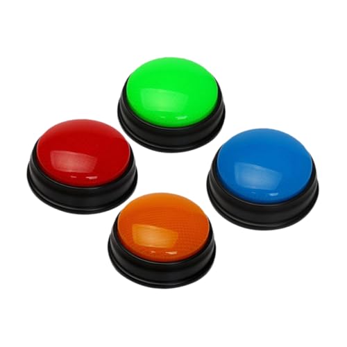 Hohopeti 4 Stück Teiliges Buzzer mit Bunten Lichtern Multifunktionaler Spiel Buzzer für Frühe Bildung Verbessert Aufmerksamkeit und Reaktionsfähigkeit Interaktives Lernspiel für Familie von Hohopeti