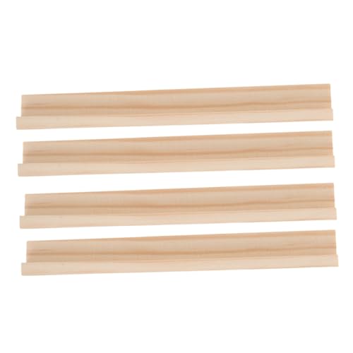 Hohopeti 4 Stück Teiliges Holz Domino Multifunktionalen Haltern für Buchstaben und Spielsteine Glatte Kanten Langlebig für Domino Alphabetspiele Praktisches DIY Zubehör von Hohopeti