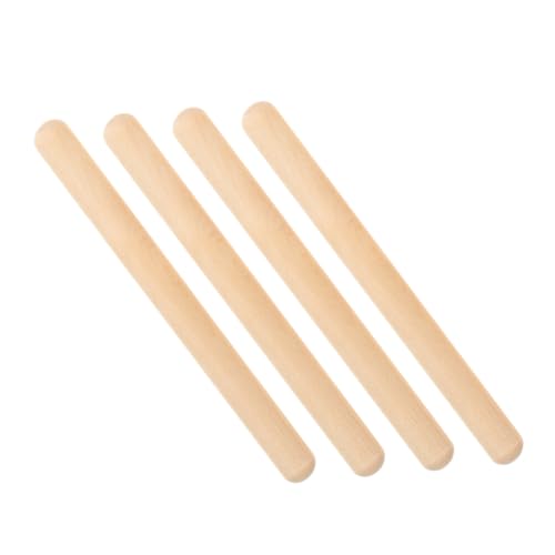 Hohopeti 4 Stück Teiliges Holz Rhythmusstab für Stabile Percussion Schlaginstrumente Fördert Musikalische Entwicklung und Rhythmusgefühl als für Kleinkinder und Musikanfänger von Hohopeti