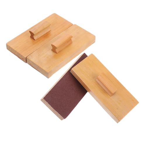 Hohopeti 4 Stück Teiliges Holz Sandpapier Rhythmusset mit Kindgerechtem Griff Langlebiges Percussion Instrument Hand Auge Koordination Leicht und Tragbar für Musiklernen und Spielspaß von Hohopeti