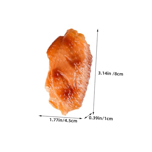 Hohopeti 4 Stück Teiliges Künstliches Hähnchenflügel aus Langlebigem PVC Realistische Fake Food Modelle als Verspielte Dekoration für Zuhause Partys und Fotografie Leicht und Vielseitig von Hohopeti