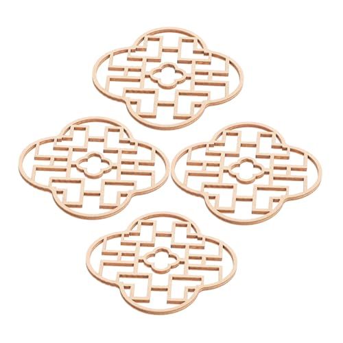 Hohopeti 4 Stück Teiliges Miniatur Holzfenster Unbemalt Chinesisches Puppenhaus Zubehör Traditionelle Architektur Authentisches Modell für DIY Wohnraumdekoration und Sammler Hohopeti 4 Stück Teiliges Miniatur Holzfenster Unbemalt Chinesisches Puppenhaus Zubehör Traditionelle Architektur Authentisches Modell für DIY Wohnraumdekoration und Sammler von Hohopeti