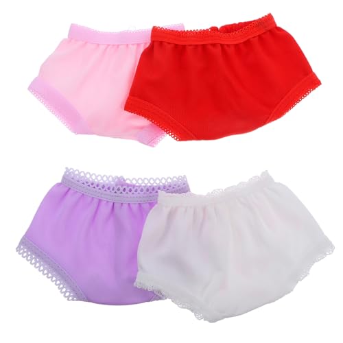 Hohopeti 4 Stück Teiliges Puppenunterwäsche Zufällige für Puppen Weiche und Langlebige Puppenunterhosen Zubehör für Rollenspiele und Kreative Aktivitäten Hohopeti 4 Stück Teiliges Puppenunterwäsche Zufällige für Puppen Weiche und Langlebige Puppenunterhosen Zubehör für Rollenspiele und Kreative Aktivitäten von Hohopeti
