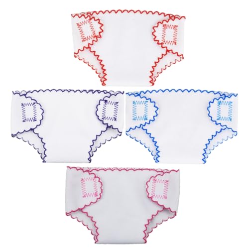 Hohopeti 4 Stück Teiliges Puppenwindeln aus Hochwertigem Bunte Windeln für Puppen Leicht an Auszuziehen Zubehör für Puppenkleidung und Puppen spielspaß Hohopeti 4 Stück Teiliges Puppenwindeln aus Hochwertigem Bunte Windeln für Puppen Leicht an Auszuziehen Zubehör für Puppenkleidung und Puppen spielspaß von Hohopeti
