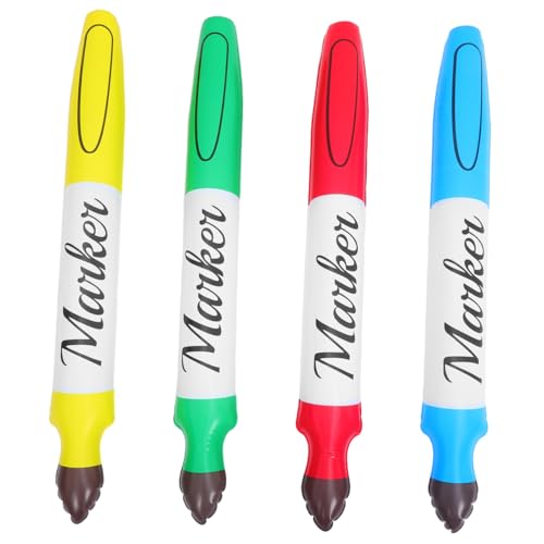 Hohopeti 4 Stück Teiliges Set Riesige Aufblasbare Wachsmalstifte PVC Farben Partydeko für Schule Geburtstag Fotorequisite Innen Außen Spielplatz von Hohopeti