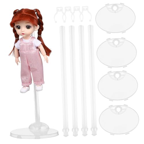 Hohopeti 4 Stück Transparente Doll Stands Puppenständer Action Figure Halter Display Racks Klare Portable Stützen für Sammler Einfach zu Montierende Modelle für Schaufenster und Hohopeti 4 Stück Transparente Doll Stands Puppenständer Action Figure Halter Display Racks Klare Portable Stützen für Sammler Einfach zu Montierende Modelle für Schaufenster und von Hohopeti