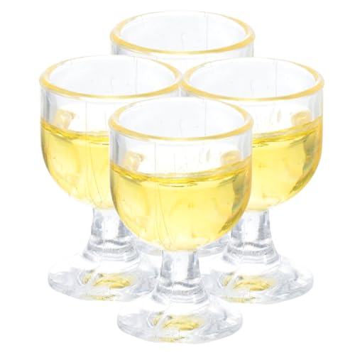 Hohopeti 4 Stücke Miniatur Puppenhaus Zubehör Mini Wein Gläser Realistische Trinken Tassen Für Puppenhaus Dekoration Hohopeti 4 Stücke Miniatur Puppenhaus Zubehör Mini Wein Gläser Realistische Trinken Tassen Für Puppenhaus Dekoration von Hohopeti