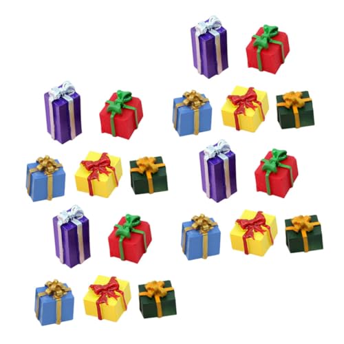 Hohopeti 40 Stück Teiliges Mini Harz Weihnachtsbox Robuste Resin Miniatur Geschenkschachteln Detailreiche Christbaumschmuck Miniaturen für Dollhouse Dekoration Festliche Xmas Deko für Hohopeti 40 Stück Teiliges Mini Harz Weihnachtsbox Robuste Resin Miniatur Geschenkschachteln Detailreiche Christbaumschmuck Miniaturen für Dollhouse Dekoration Festliche Xmas Deko für von Hohopeti