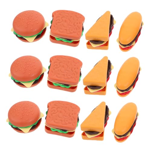 Hohopeti 40 Stück Teiliges Miniatur Fast Food Spielset mit Realistischer Optik Inklusive Hamburger Toast Sandwich Hot Dog DIY Bastelset für Kinderküche Fördert Kreativität und Gemeinsames von Hohopeti