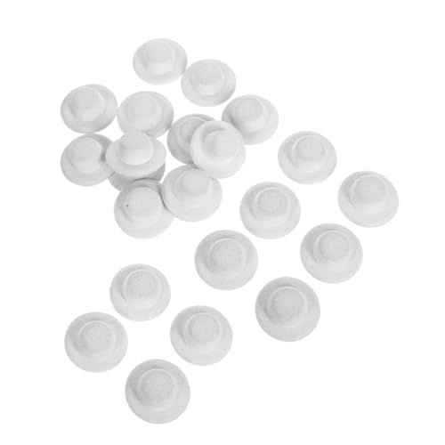 Hohopeti 40 Stück Top Hats Weiß aus Weichem Filz Miniatur Puppenhüte zum Basteln DIY Blanko Elegante für Handarbeit Puppenzubehör Weihnachtsdeko Partybedarf von Hohopeti