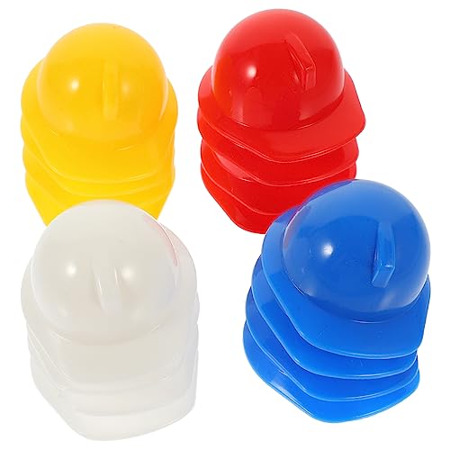 Hohopeti 40st Mini-bauhut Geschenkkappen Zum Thema BAU Dekorieren Küken Spielzeug Kleiner Haustierhut Feuerwehrmannhut Puppenhüte Ingenieur-Hut-kostüm Kleid Hasenhut Kind Helm Pack Plastik von Hohopeti