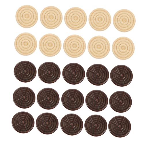 Hohopeti 48Stücke Holzspielsteine für Dame und Schach Runde Schachfiguren aus Hochwertigem Holz für Spiele Transportabel und Unterwegs Hohopeti 48Stücke Holzspielsteine für Dame und Schach Runde Schachfiguren aus Hochwertigem Holz für Spiele Transportabel und Unterwegs von Hohopeti