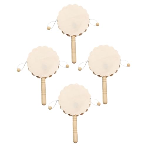 Hohopeti 4Stücke Holz Rasseltrommel DIY Malspielzeug Instrument zum Gestalten Handheld für Kreative Aktivitäten und Musikspaß Hohopeti 4Stücke Holz Rasseltrommel DIY Malspielzeug Instrument zum Gestalten Handheld für Kreative Aktivitäten und Musikspaß von Hohopeti