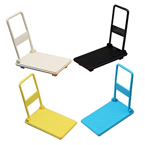Hohopeti 4pcs Mini Trolley Model Doll Mikro -Layout -plattform Trolley Ornament Kinder Tun Play House Trolley von Hohopeti