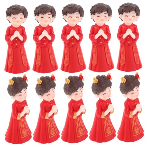 Hohopeti 5 Paare Mini Chinesische Braut Bräutigam Figurinen Traditionelle Hochzeitspaar-deko Mikro-landschaft als Hochzeitstorten-topper DIY Kuchenverzierung und Tischdisplay Hohopeti 5 Paare Mini Chinesische Braut Bräutigam Figurinen Traditionelle Hochzeitspaar-deko Mikro-landschaft als Hochzeitstorten-topper DIY Kuchenverzierung und Tischdisplay von Hohopeti
