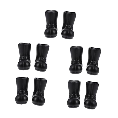 Hohopeti 5 Paare Mini Weihnachtsstiefel Miniatur Schuhe Weihnachtsmann Deko Puppenhaus Zubehör Mini Haus Schmuck Kinderzimmer Dekoration von Hohopeti