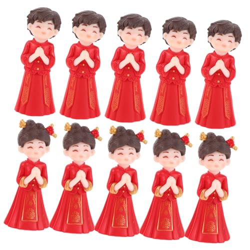 Hohopeti 5 Paare Miniatur Chinesisches Hochzeitspaar Traditionelle Braut Bräutigam Figuren für Kuchen Dekoration DIY Mikro Landschafts Schmuck Romantische Festliche Tischornamente Hohopeti 5 Paare Miniatur Chinesisches Hochzeitspaar Traditionelle Braut Bräutigam Figuren für Kuchen Dekoration DIY Mikro Landschafts Schmuck Romantische Festliche Tischornamente von Hohopeti