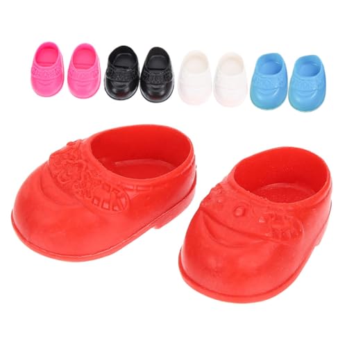 Hohopeti 5 Paare Miniatur Puppenschuhe Flache Mini Schuhe Modelle für Puppenhaus Dekoration Kunststoff Langlebig Realistisch Detailliert Rot Rosa Blau Hohopeti 5 Paare Miniatur Puppenschuhe Flache Mini Schuhe Modelle für Puppenhaus Dekoration Kunststoff Langlebig Realistisch Detailliert Rot Rosa Blau von Hohopeti