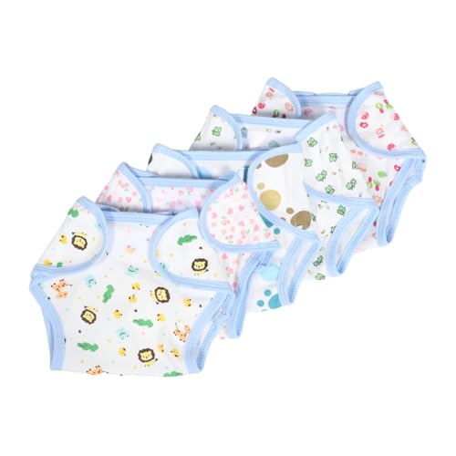 Hohopeti 5 Stück Babywindel Puppenspielset -Zubehör Puppenunterwäsche waschbar Neugeborene Puppenwindeln Babypuppenwindeln Hausrequisiten Windelspielzeug Spielzeugwindeln Baumwolle Hohopeti 5 Stück Babywindel Puppenspielset -Zubehör Puppenunterwäsche waschbar Neugeborene Puppenwindeln Babypuppenwindeln Hausrequisiten Windelspielzeug Spielzeugwindeln Baumwolle von Hohopeti