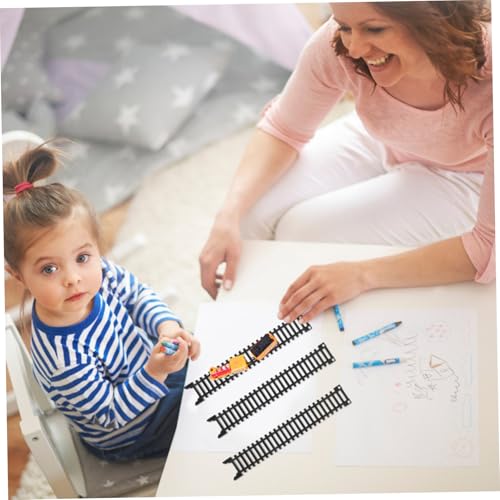 Hohopeti 5 Stück Elektrische Eisenbahn Teilig mit Geraden Schienen für Ab Jahren Batteriebetriebenes mit Sicherem Kunststoff Flexibel Erweiterbar Fördert Kreativität und Spielerisches von Hohopeti