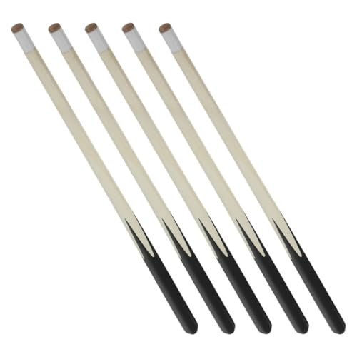 Hohopeti 5 Stück Mini Billard Queue aus Holz Verzugsfrei Robust Kindgerecht Kurze Queue Sticks für Fördert Konzentration Beim Pool Spielbillard von Hohopeti