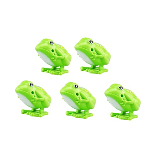 Hohopeti 5 Stück Teiliges Aufziehfrosch aus Kunststoff Buntes Hüpfspiel für Fördert Koordination Fantasievolles Lernspielzeug für Jungen und Mädchen Kindgerechtes Zufällige Zufällige Farbe von Hohopeti