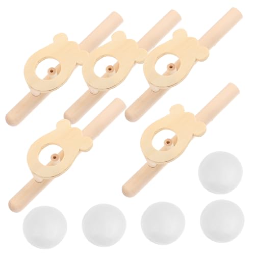 Hohopeti 5 Stück Teiliges Holz blasball Schwebende Balance Motorische Lustiges Outdoor Spiel Geeignet für Jungen und Mädchen Ab Jahren von Hohopeti
