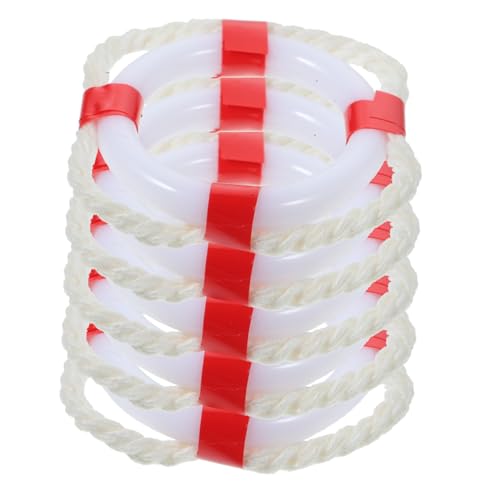Hohopeti 5 Stück Teiliges Mediterranes Rettungsring Deko Miniatur Lebensring Modelle für Puppenhaus Basteln Leichte Kompakte Ornamente in Rot für Wohn und Gartendekoration von Hohopeti